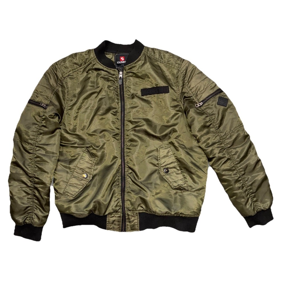 Southpole Bomber Jacket Olive Men's XL Olive Green 90s Retro Vintage